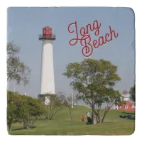 Guiding Lights: Long Beach Lighthouse Serenity Trivet