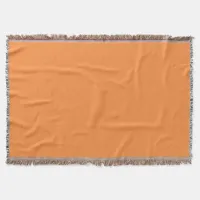 Simple One Solid Color Orange Monocolor Throw Blanket