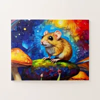 Cute Mosaic Field Mouse Vivid colored puzzle