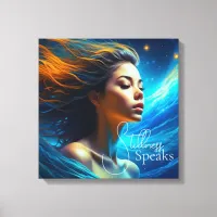 Stillness Speaks | Meditation Celestial Art Canvas Print