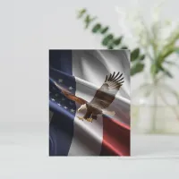 Eagle Soaring Over Stripes Postcard