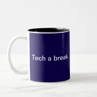 Funny Tech Humor Computer Professional Monogrammed Two-Tone Coffee Mug