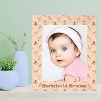 Baby's 1st Christmas Photo | Cute Snowman Pattern Etched Frames