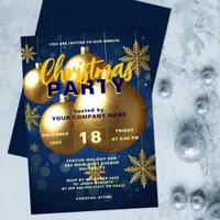 Golden Holiday Cheer - A Festive Christmas Party  Invitation