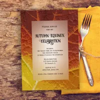 Colorful Fall Leaf Autumn Equinox Celebration Invitation