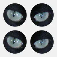 Acrylic Coaster - Eyes of Black Cat