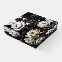 Black and White Roses Watercolor ai art Paperweight