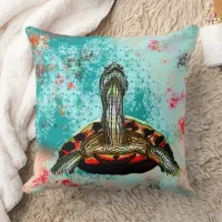 Abstract Turtle Artwork Throw Pillow