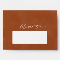 Burnt Orange Terracotta Wedding Envelope