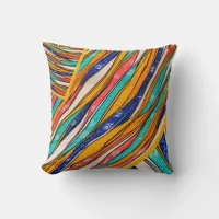 Chic Spectrum Decor: Vibrant Rainbow Throw Pillow