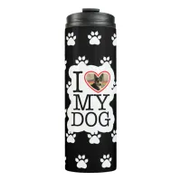 I Love My Dog Personalized Thermal Tumbler