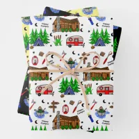 Camping or Midwest Themed Birthday Wrapping Paper Sheets