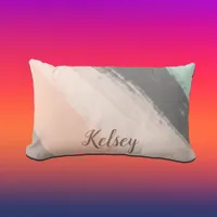 Monogram Brush Strokes Colorful | Lumbar Pillow