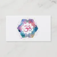 *~* Om Yoga Teacher Reiki Massage Mindfullness Business Card