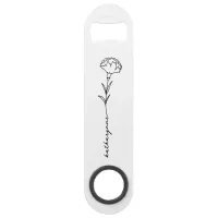 January Birth Month Flower Carnation Bar Key