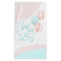 Pink and Blue Balloons Boy or Girl Gender Reveal Small Gift Bag