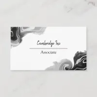 Black and White Marble Classy Business Card