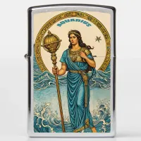 Aquarius astrology sign zippo lighter