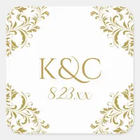 Elegant Vintage Wedding Label | Nadine - Gold 2