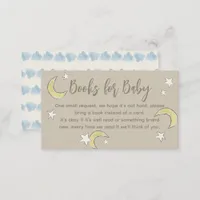 Stars Moons Clouds Neutral Boy Books for Baby Enclosure Card