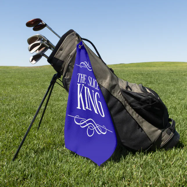 Funny The Slice King Golf Towel