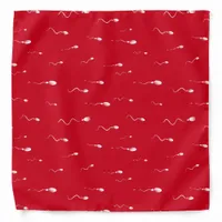 Funny Sperm Donor Red White Bandana