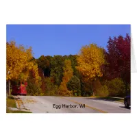 Egg Harbor, WI Fall Season with Trolley Car