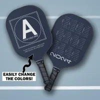 Navy Blue 2024 Calendar Business Club Logo Pickleball Paddle