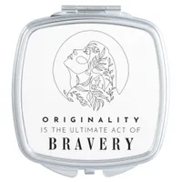 Originality is Brave Positive Affirmation Compact Mirror