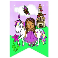 Pretty Purple Fairy Girls Birthday Party Banner