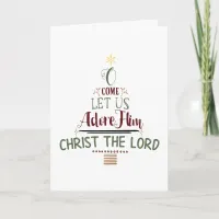Christian Christmas Carol Typography Holiday Photo Card