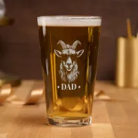 Cool G.O.A.T. Portrait for Dad ID1062 Pint Glass