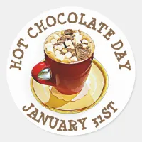 Celebrate Hot Chocolate Day, January 31st stickers