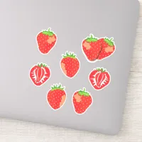 Cute Red Strawberries Sticker