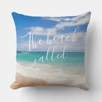 Sandy Beach Theme | The Beach Called Throw Pillow