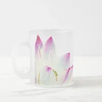 *~*  Light Filled Lotus Reiki Yoga Massage Namaste Frosted Glass Coffee Mug