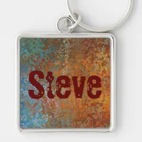 Rusty, Verdigris, Grunge Steampunk Keychain