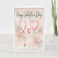 Happy Valentines Day Hearts with Custom Names Card