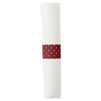 Sophisticated Tiny White Spots on Red Napkin Bands