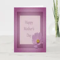 Happy Mother's Day with Purple Flower Holiday Card