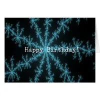 Abstact Blue Snowflake, Birthday