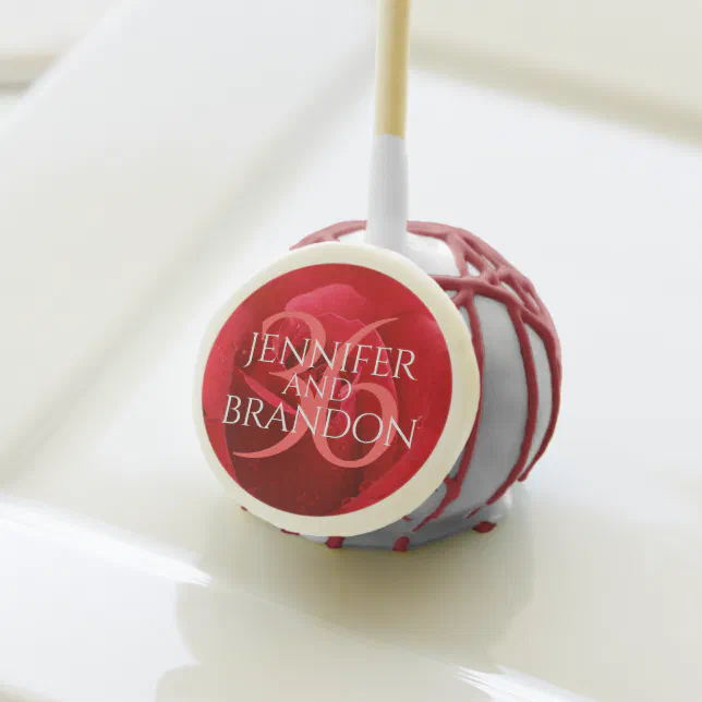 Elegant 36th Rose Wedding Anniversary Celebration Cake Pops