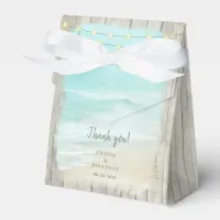 Rustic Wood Ocean Beach Wedding  Favor Boxes