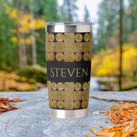 Celtic Knotwork Cross Personalized Insulated Tumbler