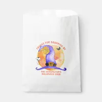 Cute Halloween Witch Hat Spider Watercolor Treat Favor Bag