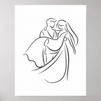 Wedding Line Art Poster