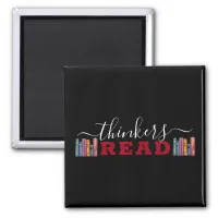 Cute Teacher Thinkers Read Books Chalkboard Magnet