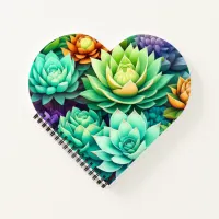 Colorful Succulents  Notebook