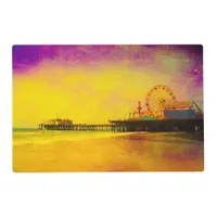 Yellow and Purple Santa Monica Pier Placemat