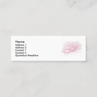 Pink Flower Graphic Mini Business Card